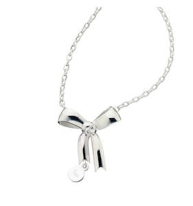 Necklaces 1: Bow Pendant 45cm Silver