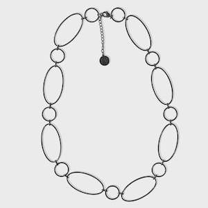 STEEL ME BLACK SUPER LINK SHORT NECKLACE