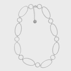 STEEL ME SILVER SUPER LINK SHORT NECKLACE - 50cm