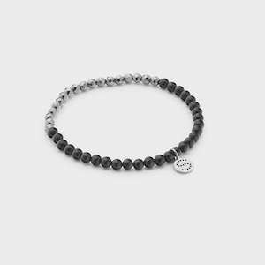 Party At the Front Bracelet (Black/Silver)