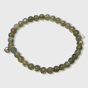 Bracelets 1: La Pierre Moonstone Grey Stretchy Bracelet W/S