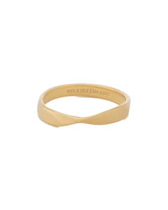 Rings 1: FOLD BAND RING (18K GOLD VERMEIL) - 7