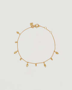 By Charlotte: Live in Grace Bracelet (Gold vermeil)