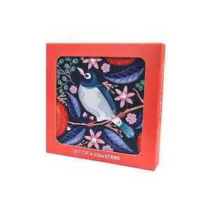 Catherine Marion - Waxeye And Mandarin Set of 4 - Boxed Coasters