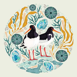 Catherine Marion: Catherine Marion - Oystercatchers - Card