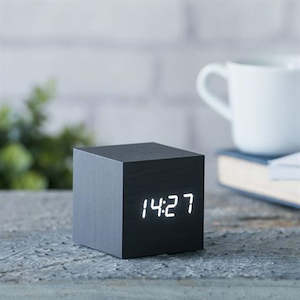 Gingko: Gingko - Black White LED - Cube Click Clock