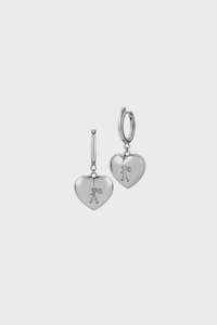 Runaway Heart Earrings - Silver
