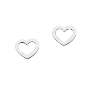Karen Walker - Mini Heart Studs - Silver