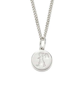 Karen Walker: KW Runaway Stamp Necklace Silver