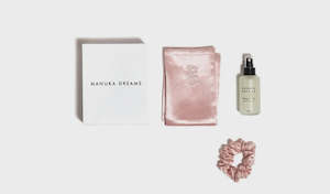 Pamper set (Pillowcase, scrunchie and sleep mist in gift box)