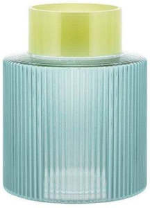 Glass Vase Groove - Blue