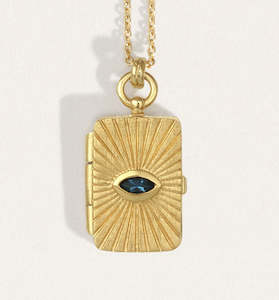 Temple Of The Sun: Meri Locket Necklace Gold
