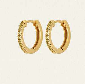 Chloe Huggies Peridot (Gold Vermeil)