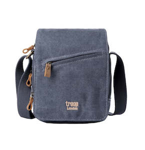 TROOP LONDON CLASSIC CANVAS ACROSS BODY BAG - Blue
