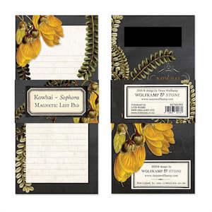 Wolfkamp Stone: Wolfkamp & Stone - Kowhai Flower - Magnetic List Pad