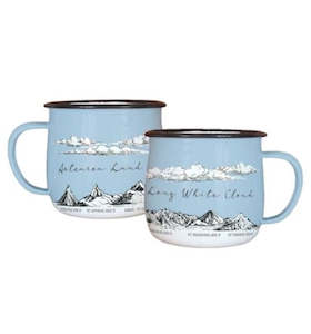 Wolfkamp Stone: Wolfkamp & Stone - NZ Mountains - Enamel Mug