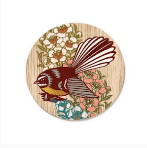Wolfkamp & Stone - Screenprint Fantail - Coaster