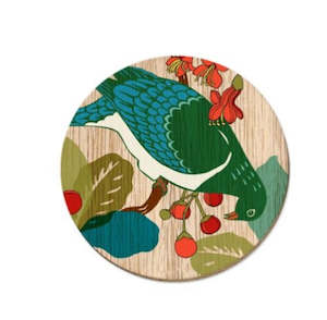 Wolfkamp & Stone - Screenprint Kereru - Coaster