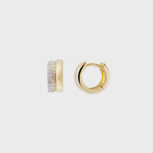 Fairley: Two-Tone Pave Huggies