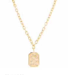 Scatter Baguette Necklace (Gold)