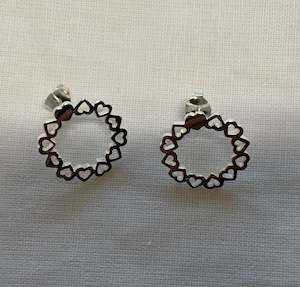 Love Goes Round Circle Stud Earrings Petite