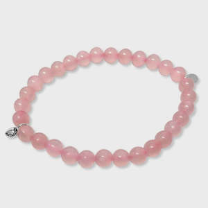 La Pierre Rose Quartz Pink Stretchy Bracelet W/S