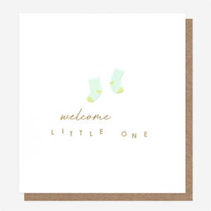 New Baby: Caroline Gardner - Welcome Little One Boy - Baby Card