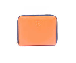 Zip Wallet for Card/Coin and Notes - Orange