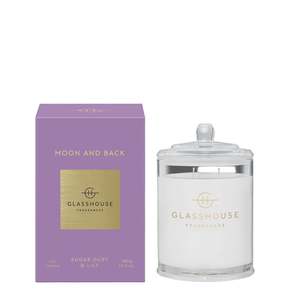 Wellbeing Fragrances Perfume: GLASSHOUSE CANDLE MOON AND BACK 380G