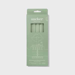 Reusable Glass Smoothie Straws - Transparent