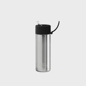 Outdoor And Adventure: 20oz Stainless Steel Ceramic Bottle Chrome Silver with Flip Straw Lid, Midnight
