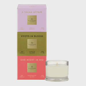 Gift Sets: Glasshouse Fragrances 3x30g Candle Trio - Christmas - A Tahaa Affair, Kyoto in Bloom, One Night In Rio