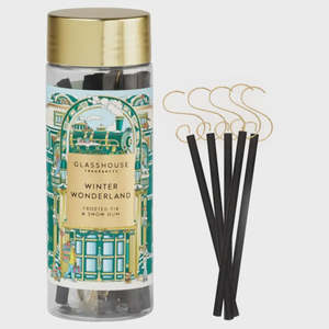 Home Fragrance: Glasshouse Fragrances 10 Tree Scent Stems - Christmas - Winter Wonderland