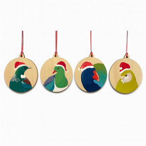 Home Decor: Christmas Baubles - Set of 4 - Tui