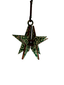 Star Decoration - Green Koru