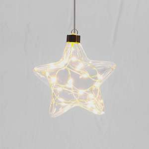 Stella Haus Clear Star Hanging Glass Light