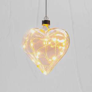 Stellar Haus Champagne Heart Hanging Glass Light