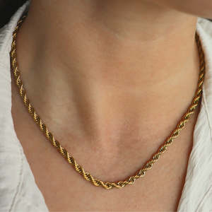 Necklaces 1: Steel Me Regular Gold Rope Chain