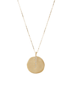 Kirstin Ash: SUN LINES COIN NECKLACE (18K GOLD VERMEIL)