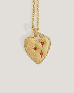 Etti Necklace - Ruby Gold Vermeil