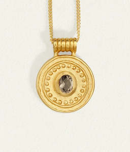 Temple Of The Sun: Denarii Coin Necklace (Gold Vermeil)