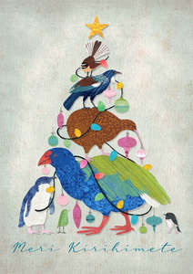 Wolfkamp Stone: Wolfkamp & Stone - Christmas Bird Tree - Christmas Card