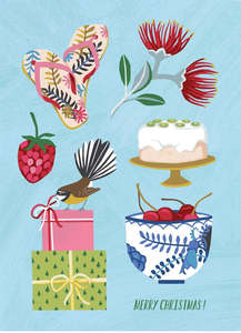 Wolfkamp Stone: Wolfkamp & Stone - Merry Christmas NZ Icons - Christmas Card