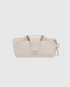 Casual Bags: Skittle Sunglass Case - Woven Vanilla