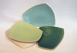 Fan Platter - Aqua
