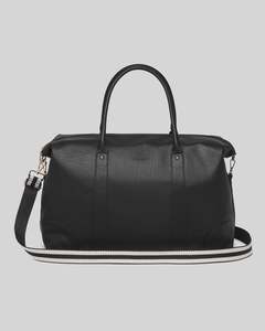 Casual Bags: Alexis Stripe Weekender Travel Bag - Black Stripe