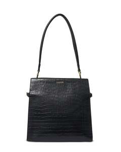Work: Beatrice Shoulder Bag Black Croc
