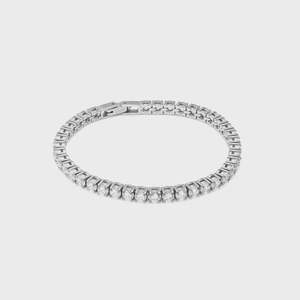 Bracelets 1: Tennis Bracelet CZ + Silver
