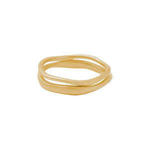 SHIFT STACKING RING (18K GOLD VERMEIL) - SIZE 7
