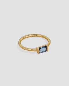 Rings 1: Pia Polished Ring Topaz Gold Vermeil - 8